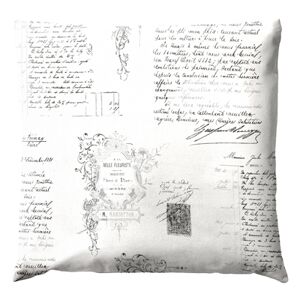 Stores-et-Rideaux.com Coussin Lin Manuscrit blanc