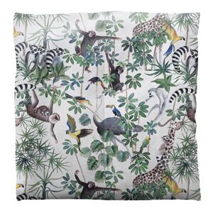 Stores-et-Rideaux.com Coussin Enfant Jungle des animaux Crème