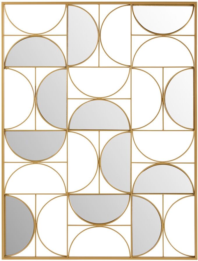 Maisons du Monde Déco murale miroir en métal doré 90x120