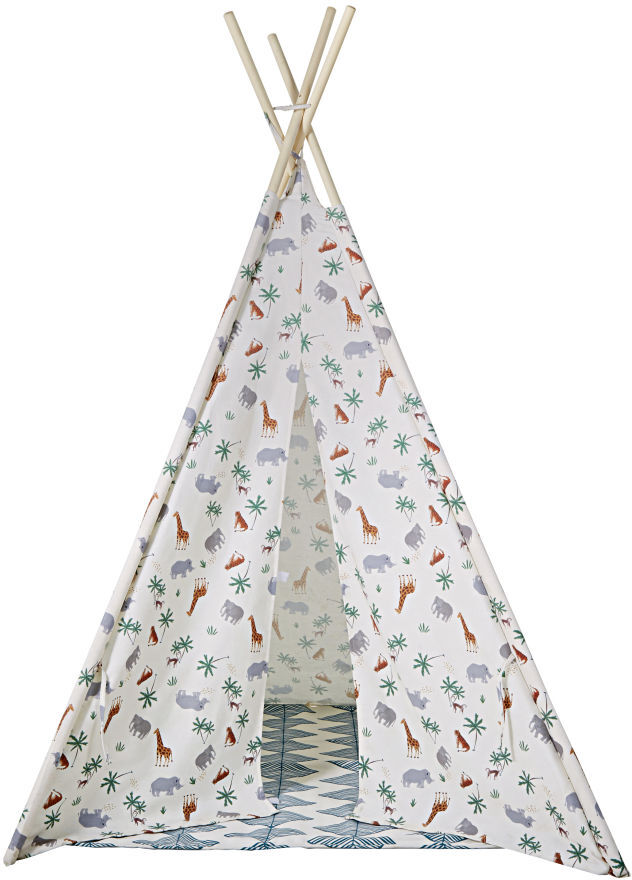 Maisons du Monde Tipi enfant écru imprimé avec tapis