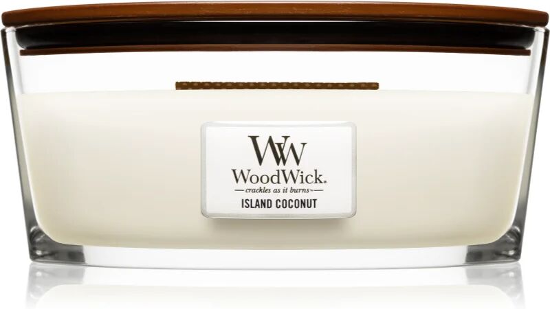 Woodwick Island Coconut bougie parfumée avec mèche en bois (hearthwick) 453 g