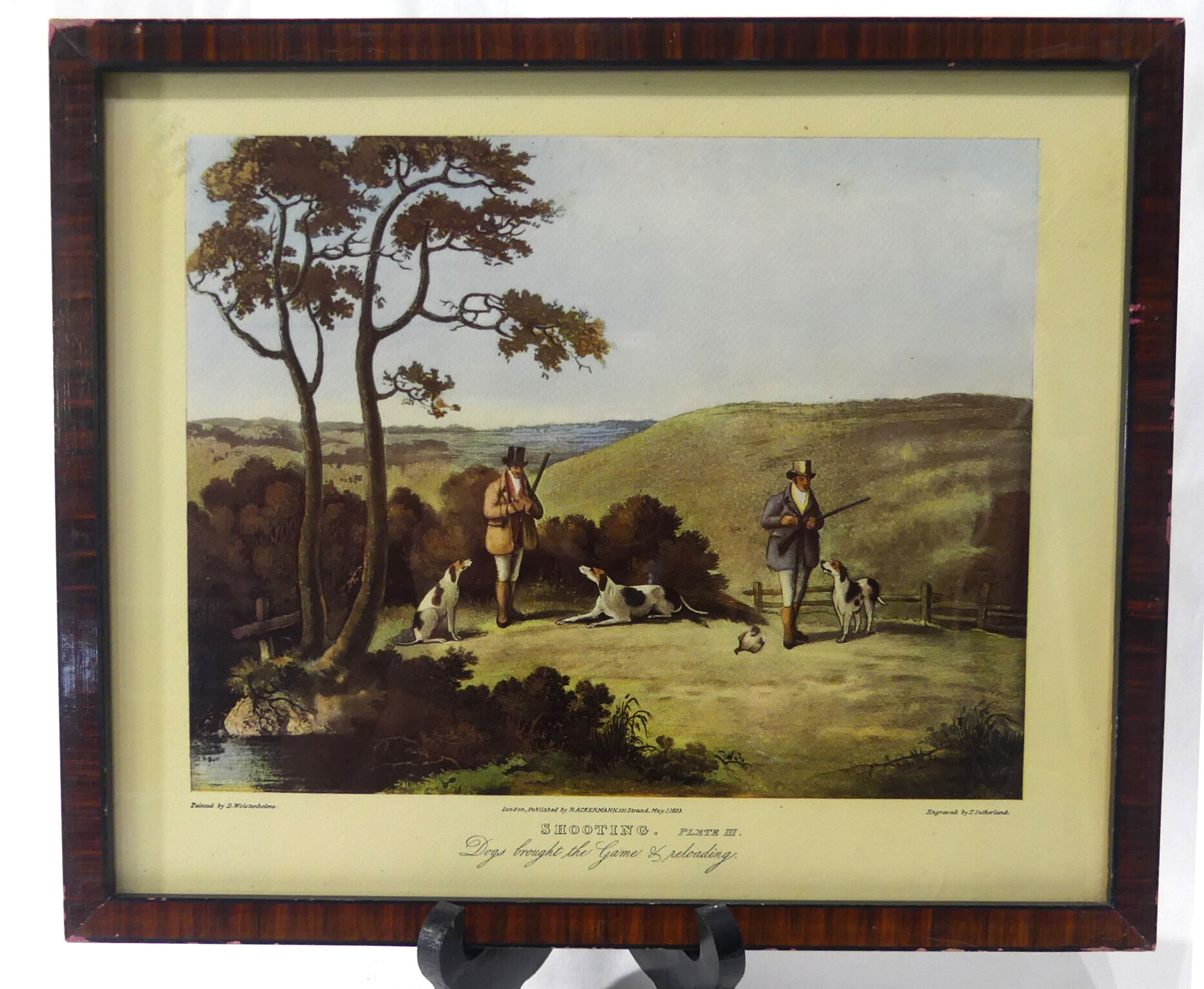 Tableau de tir antique de D. Wolstenholme « Dogs Brought Game » Multicolore
