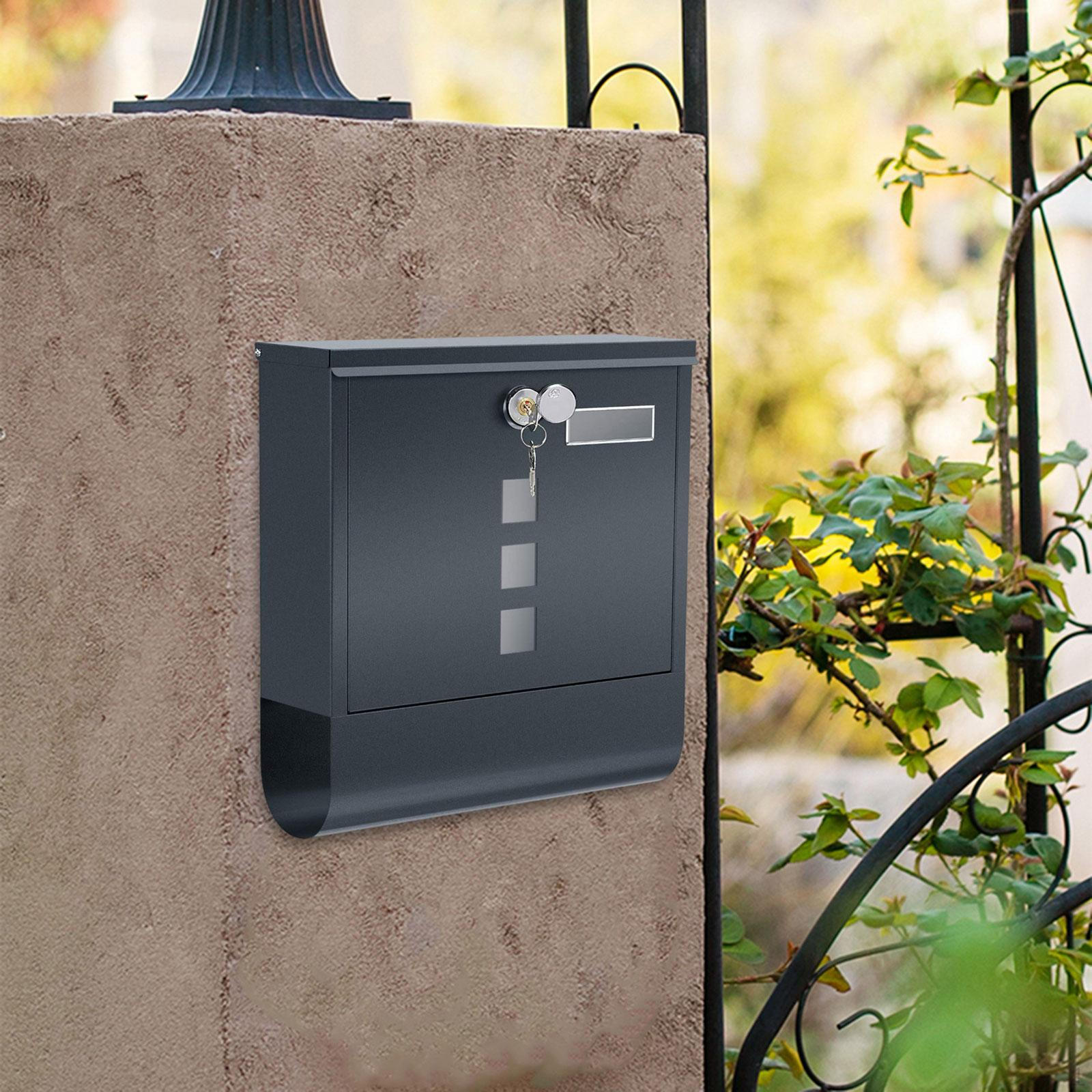 Drop Box with Lock Newspaper Holder Garden Decoration Collection Home Office Porch Wall