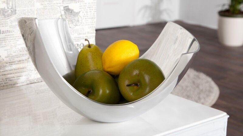 gdegdesign Coupe à fruits design incurvée aluminium poli - Stanka