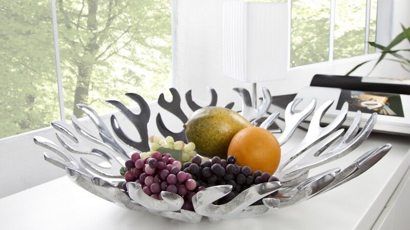 gdegdesign Coupe à fruits design ronde aluminium poli - Hilda