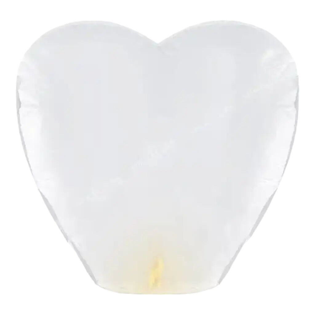 Party Deco Lanternes volantes blanches forme coeur XL