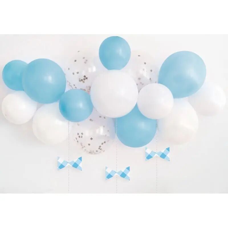Cotillons D'Alsace Kit Ballons pour Arche - Bleu/Blanc/Transparent