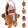 KATSOS Jκ Home Décor - τσαντάκι Gingerbread  Τσόχινο 20cm 4σχδ