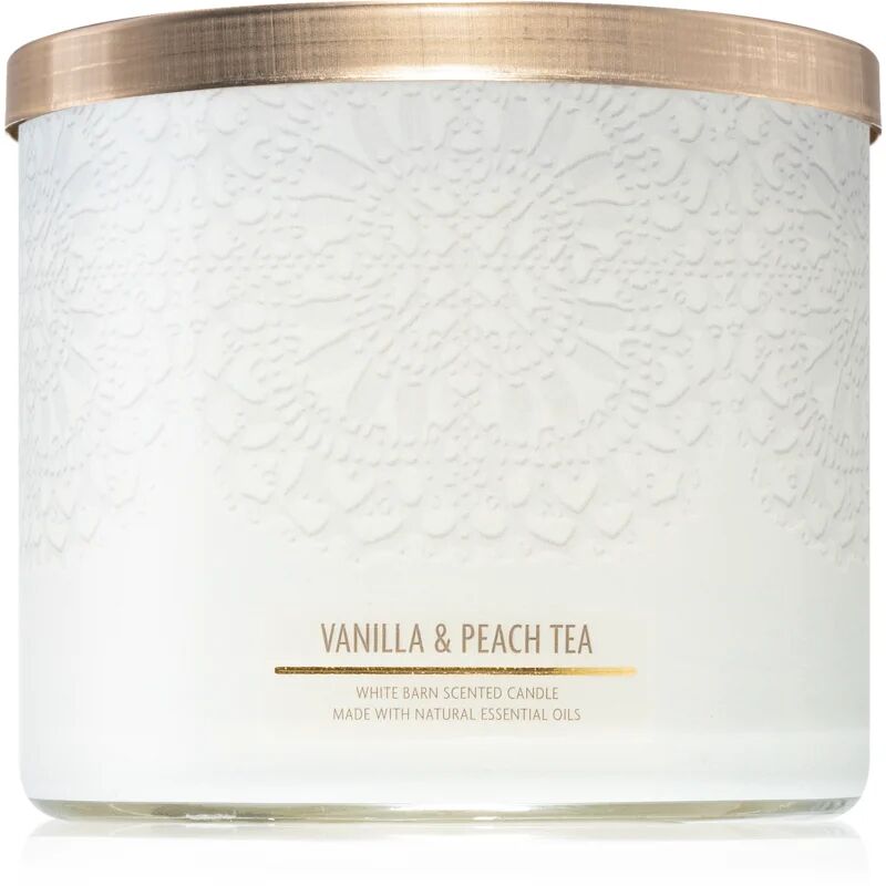 Bath & Body Works Vanilla & Peach Tea scented candle 411 g