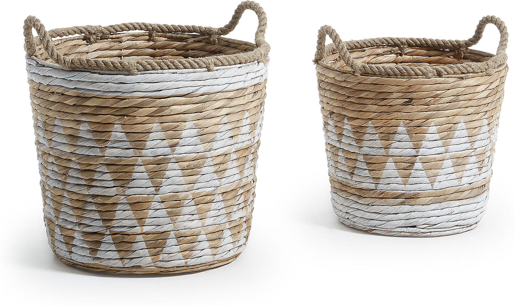 Kave Home Mast set of 2 baskets white