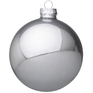 Bizzotto SFERA DI NATALE IN VETRO COLORE ARGENTO SHIMMER D100 0930013