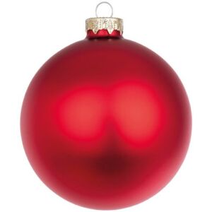 Bizzotto SFERA DI NATALE IN VETRO COLORE ROSSO GRANATA OPACO D100 0937039