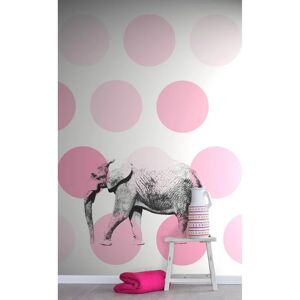 Esta Fotomurale  Elefante colore rosa, 186 x 280 cm