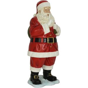 Kaemingk Figura natalizia rosso e bianco e nero babbo natale in resina L 74.61 x P 79.69 x H 182.56 cm