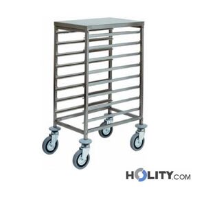 Carrello Portateglie In Acciaio Inox H09193