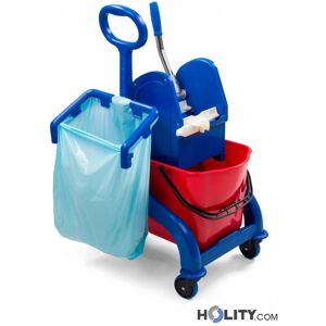 Carrello Pulizia In Plastica Con Portasacco H422_49