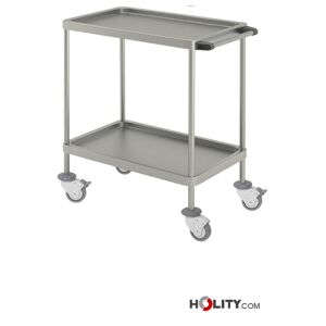 Carrello Inox Per Medicazioni 2 Ripiani H573_48