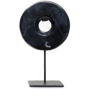 bazar bizar statua di marmo nero su una base in metallo piccola 15x25x7cm