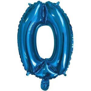 Graziano Palloncino Mylar Numero 0 Blu Medio 14'' 35 Cm