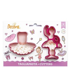 Decora Set 2 Cutters Tagliapasta In Plastica Ballerina E Tutù Danza