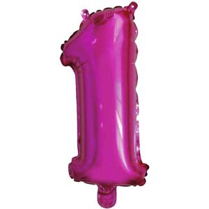 Graziano Palloncino Mylar Numero 1 Fucsia Medio 14'' 35 Cm