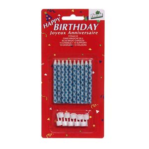 Florida 10 Candeline Compleanno Magiche Che Non Si Spengono Blu 6 Cm