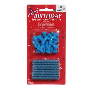 Florida 24 Candeline Compleanno Blu 6 Cm Trama A Spirale