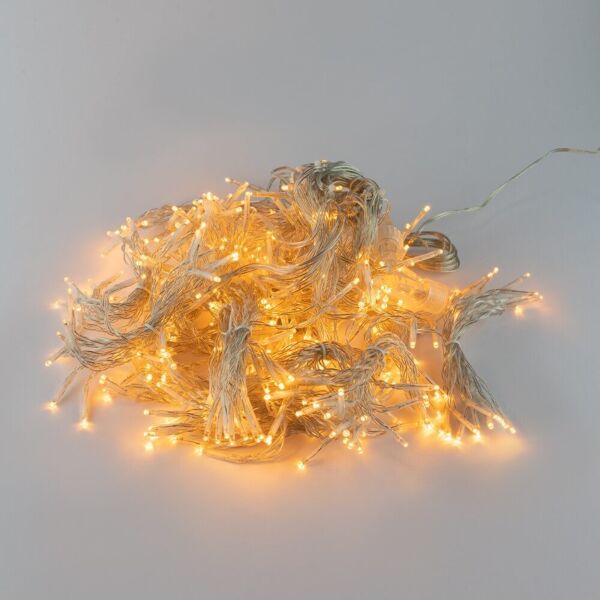 eurolamp tenda natalizia led 2x2m, ritmo di musica, cavo trasparente, ip44