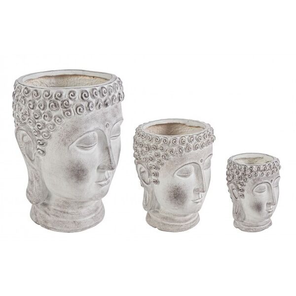 contemporary style set3 vaso testa buddha