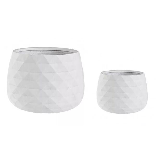 contemporary style set2 vaso pyramid ciotola bianco