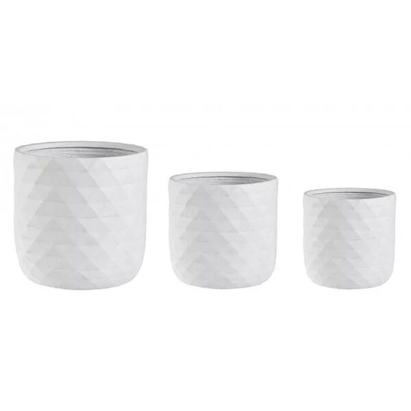 contemporary style set3 vaso pyramid to bianco