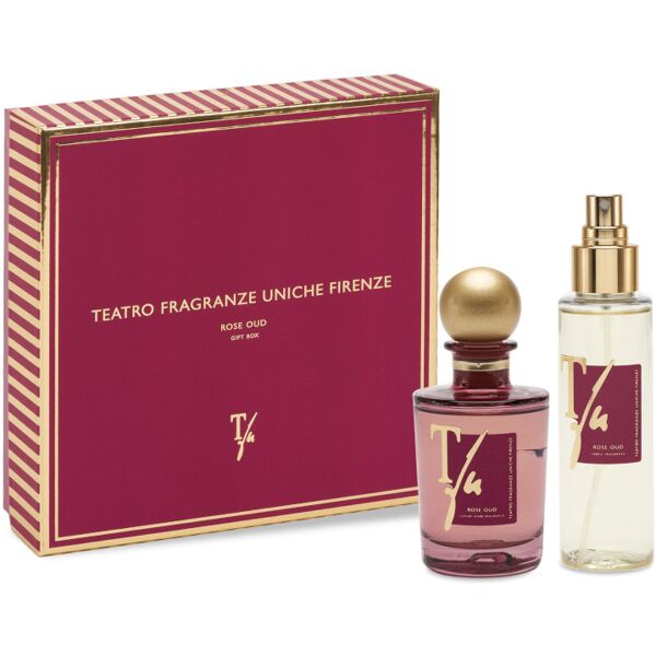 teatro fragranze uniche teatro fragranze uniche rose oud 100 ml diffusore con bastoncini + 100 ml spray tessuto