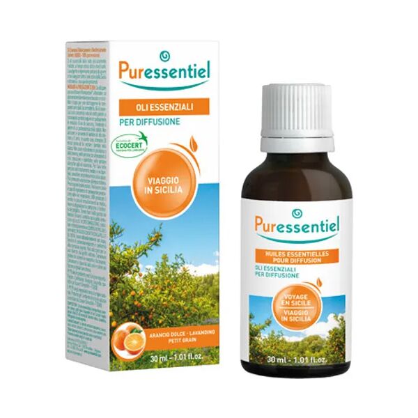 puressentiel oli essenziali per diffusione miscela viaggio in sicilia 30 ml