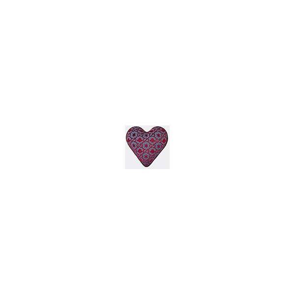 gucci 'gg' heart shaped cushion, red and blue