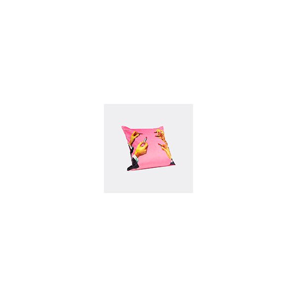 seletti 'lipsticks' cushion, pink, uk