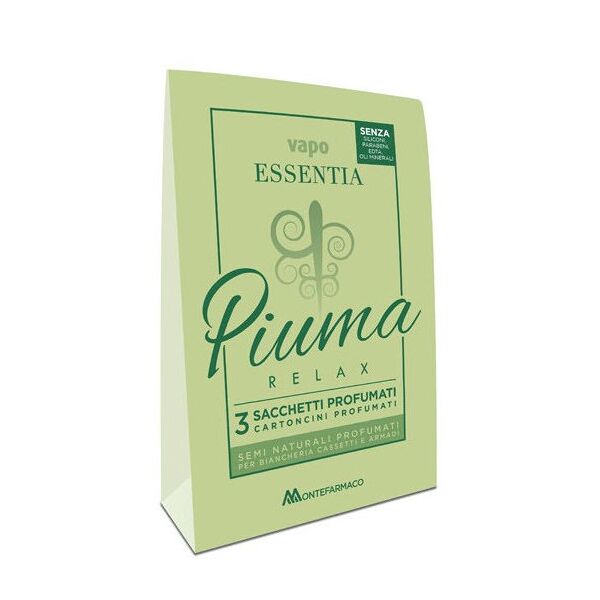 pumilene vapo vapo essentia piuma - relax 1 confezione contenente 3 sacchetti e 3 cartoncini