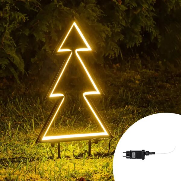 albero di natale luminoso 70cm con staffe da giardino wisdom