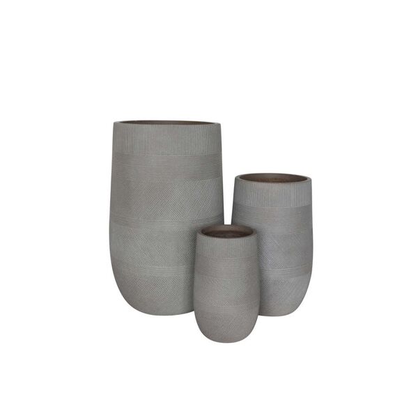 milani home vasi per piante rotondi da interno ed esterno set da 3 dimensioni moderni vaso taupe 57 x 57 x 57 cm