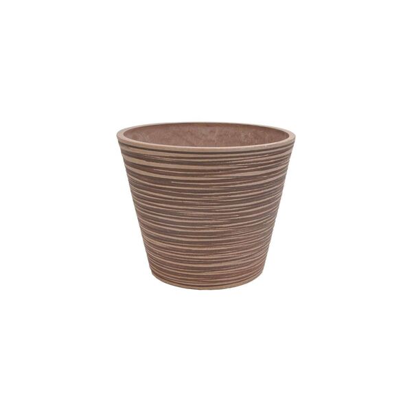 milani home vaso per piante da esterno interno di design in fibra sintetica resistente taupe x 26 x cm