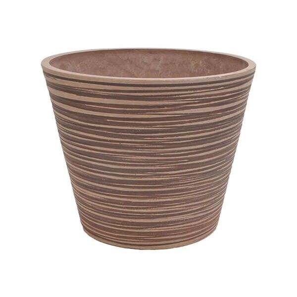 milani home vaso per piante da esterno interno di design in fibra sintetica resistente taupe x 33 x cm