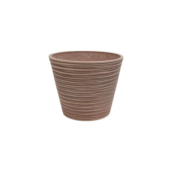 milani home vaso per piante da esterno interno di design in fibra sintetica resistente taupe x 34 x cm