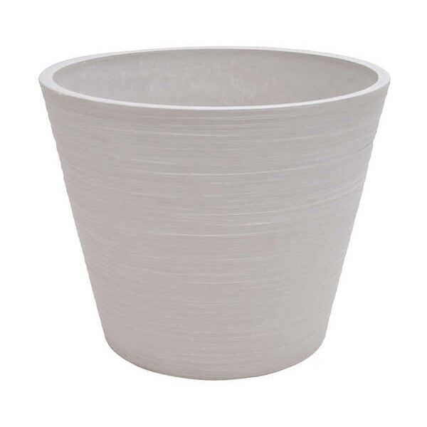 milani home vaso per piante da esterno interno di design in fibra sintetica resistente bianco x 34 x cm