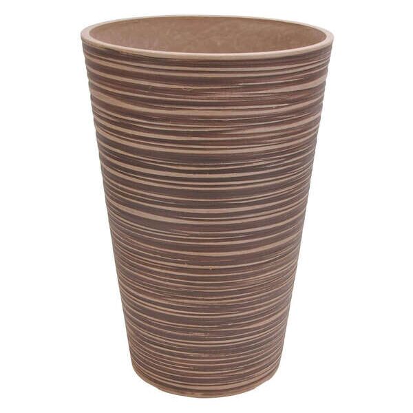 milani home vaso per piante da esterno interno di design in fibra sintetica resistente taupe x 46 x cm