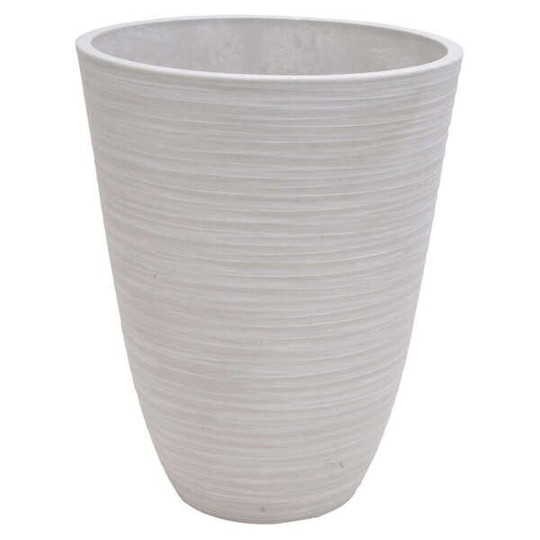 milani home vaso per piante da esterno interno di design in fibra sintetica resistente bianco x 36 x cm