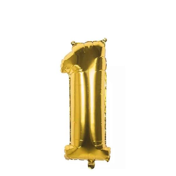 graziano palloncino mylar numero 1 oro medio 14'' 35 cm