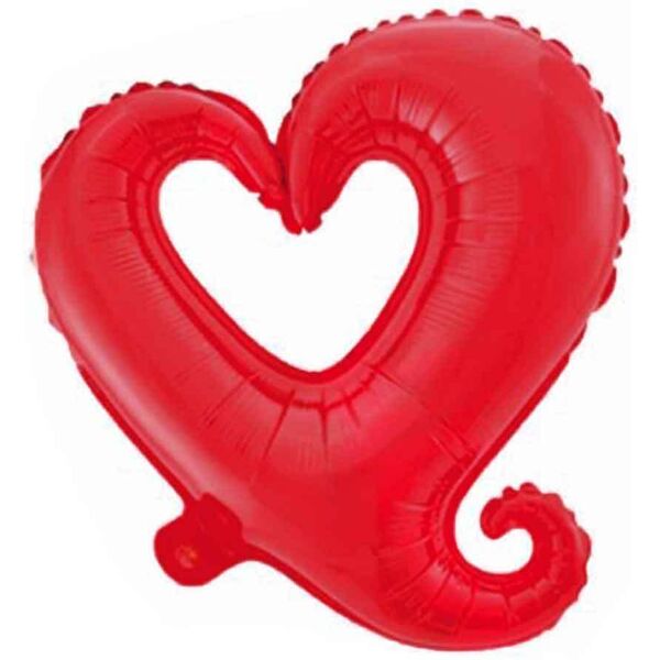 graziano palloncino mylar sagoma cuore rosso grande 36'' 92 cm