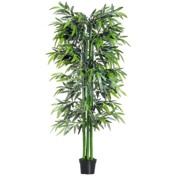 dechome 196844 pianta di bambù artificiale in vaso da 180cm per interni ed esterni - 196844