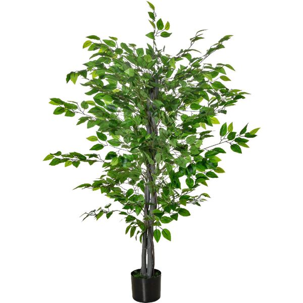 dechome 432 pianta artificiale di ficus alta 135cm con vaso per interno ed esterno verde