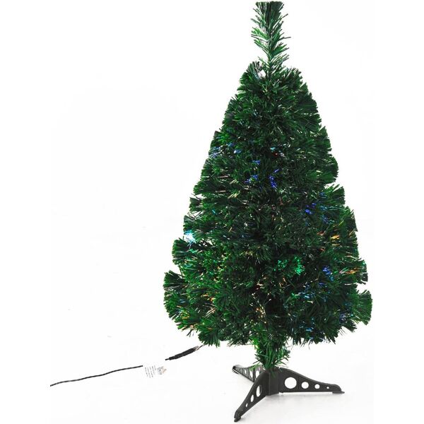dechome 830174 albero di natale h. 90 cm con 90 rami in pvc e fibra ottica verde - 830174