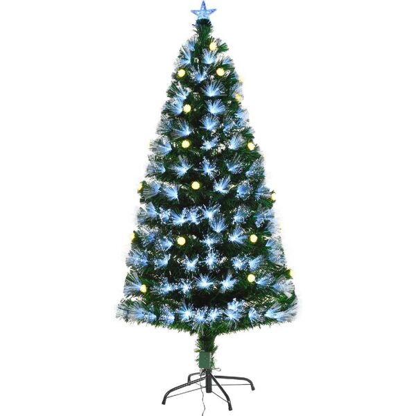 dechome 830d50v51 albero di natale h. 150 cm rami 180 luce a led fibre ottiche - 830d50v51